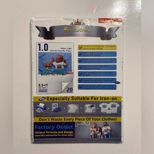 Iron-On Transfer Paper - For White and Light Fabric